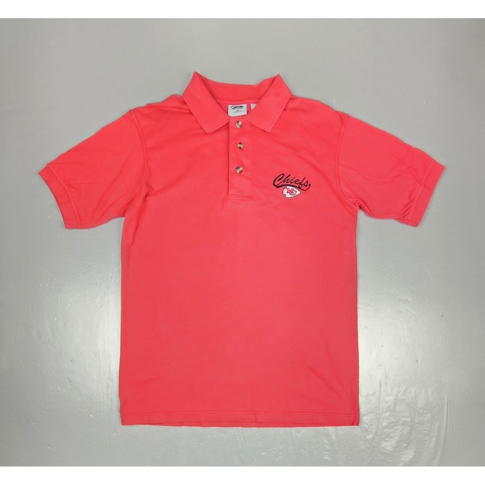Vintage The Pro‎ Edge Kansas City Chiefs Polo Shirt Mens Med Red 2000 NFL S/S